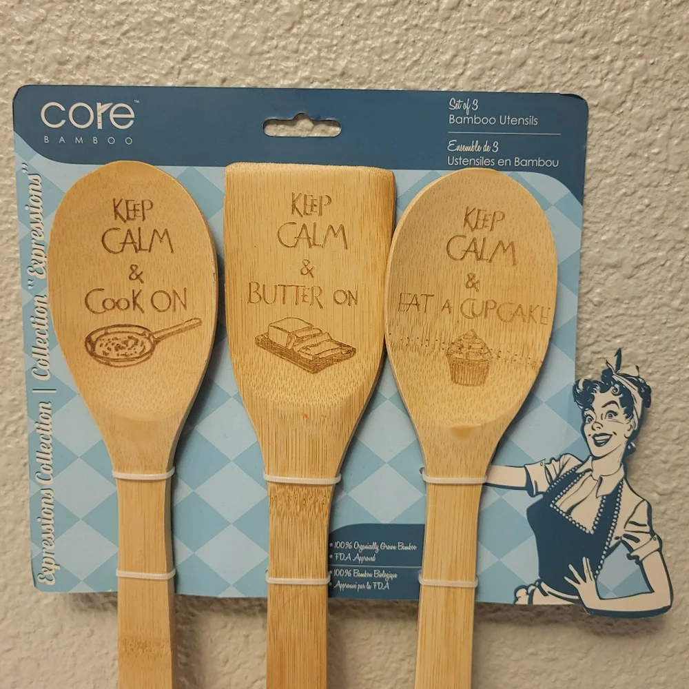 NWT Core Bamboo Set of 3 Bamboo Utensils